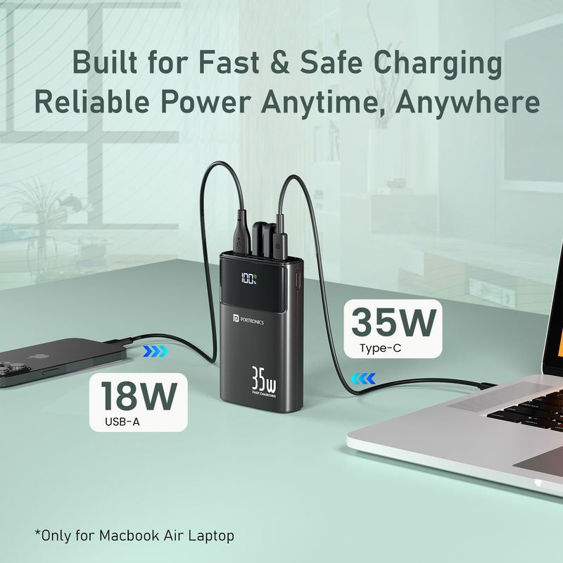 Portronics 20000 mAh 35W Black Power Bank - Image 5