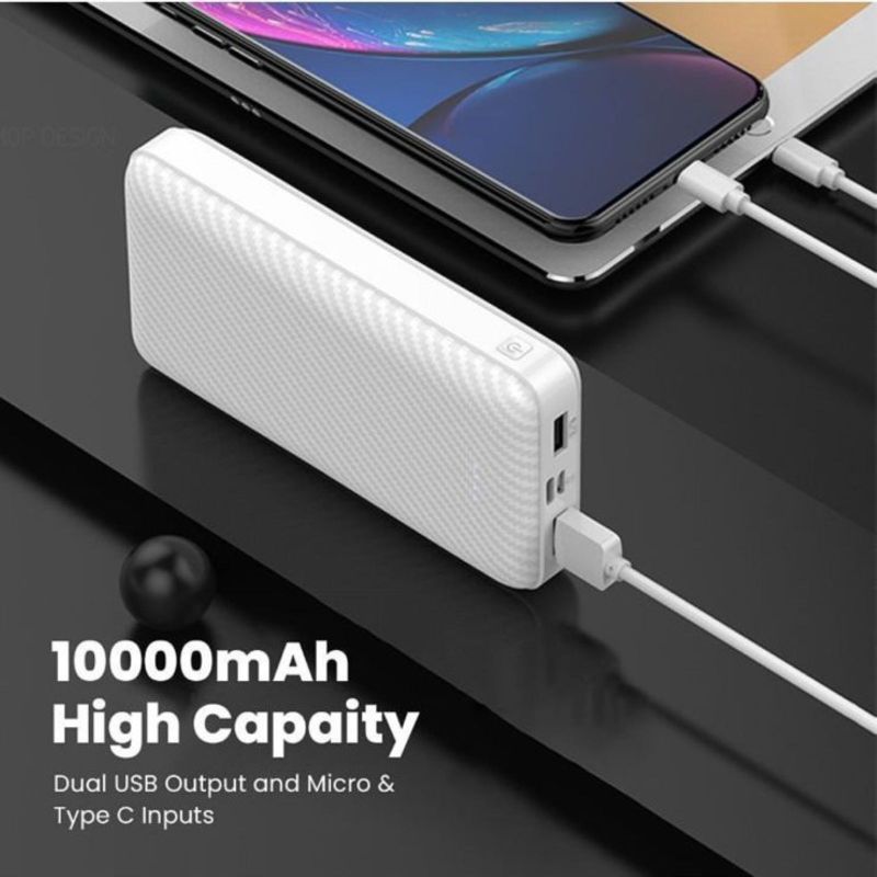 AMYTEL 10000 mAh 18W Compact Power Bank White - Image 6