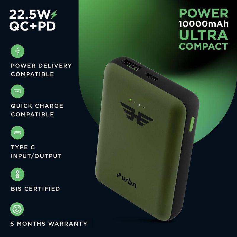 URBN 10000 mAh 22.5W Pocket Power Bank - Image 3
