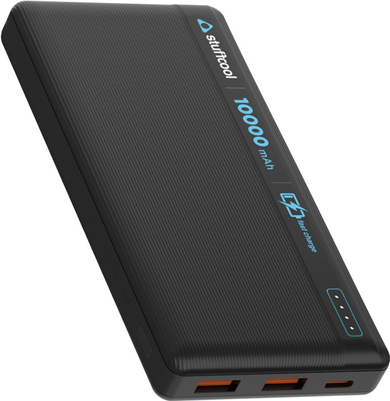STUFFCOOL 10000 mAh 22.5 W Power Bank (Black, Lithium Polymer, Power Delivery 3.0, Fast Charging for Mobile, Smartwatch, Tablet)
