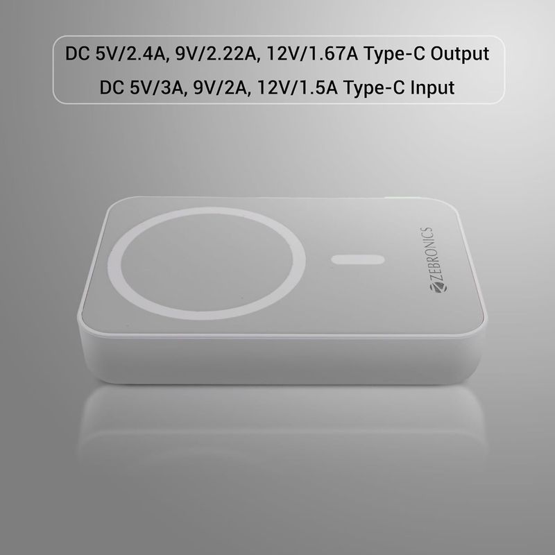 ZEBRONICS 10000 mAh 20W MagSafe Power Bank - Image 5