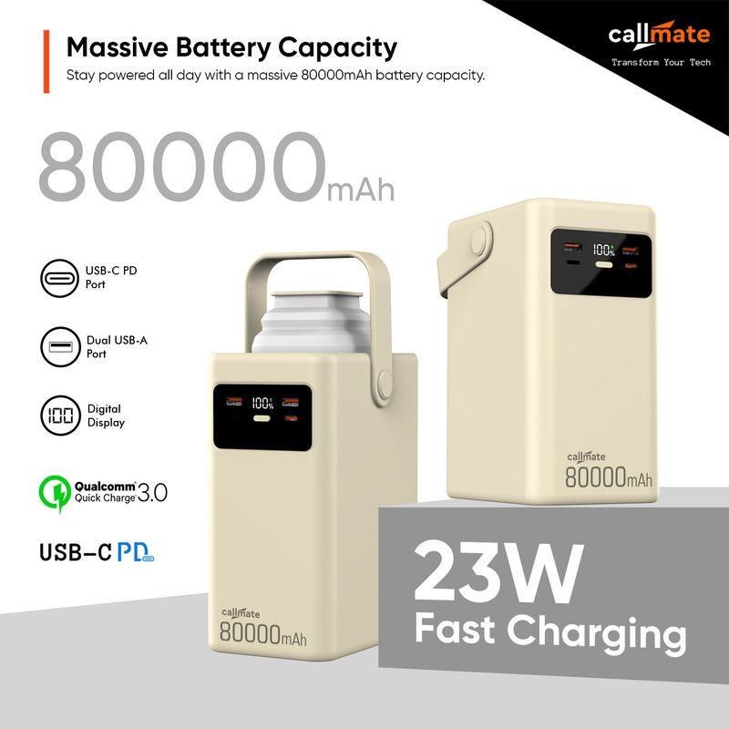 Callmate 80000 mAh 23W Power Bank - Image 3