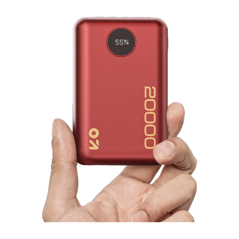 GOBOULT V20 20000 mAh 22.5 W Pocket Size Power Bank Red, Lithium Polymer, Fast Charging for Earbuds, Mobile, Smartwatch, Speaker, Tablet, Trimmer