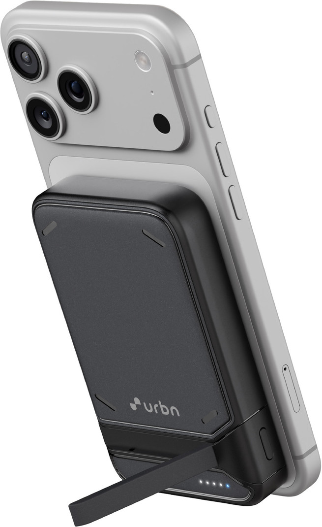URBN 10000 mAh 22.5 W Wired & Wireless With MagSafe Compact Pocket Size Power Bank Black, Lithium Polymer, for Mobile, Smartwatch, Earbuds