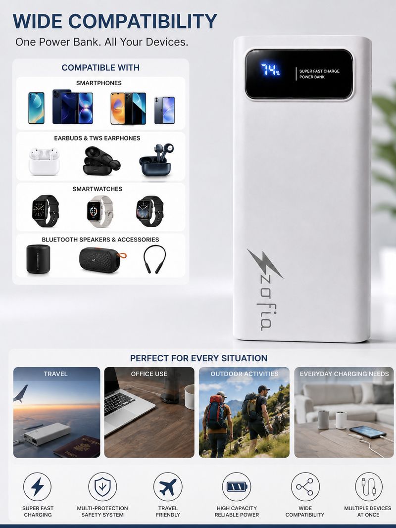 Zofia 20000 mAh 22.5W Compact Power Bank - Image 6