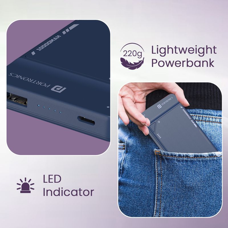 Portronics 10000 mAh 22.5W Compact Power Bank - Image 6