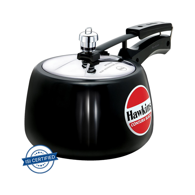 Hawkins Contura Black (CB30) 3 L Pressure Cooker Hard Anodized