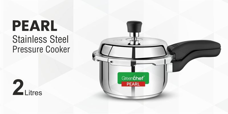 Greenchef Pearl 2L Induction Bottom Pressure Cooker, Stainless Steel, - Image 5
