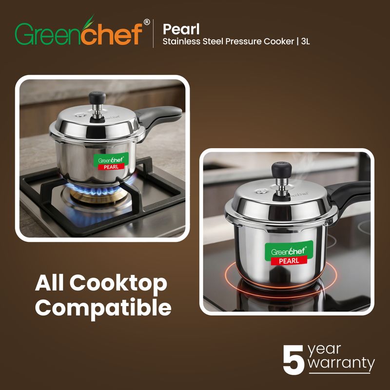 Greenchef 3L Induction Bottom Pressure Cooker - Image 6