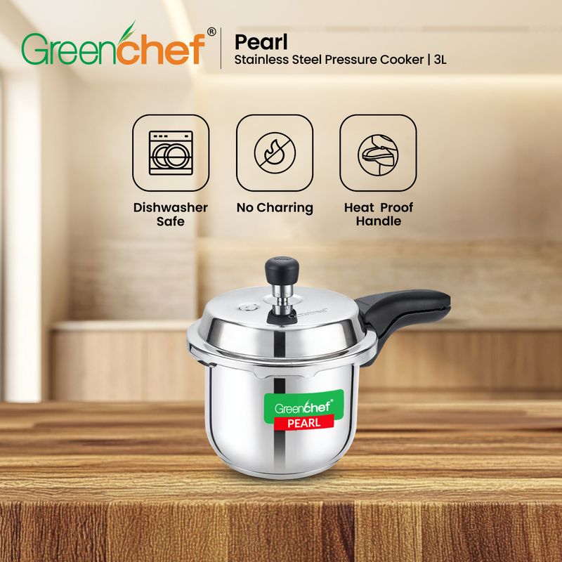 Greenchef 3L Induction Bottom Pressure Cooker - Image 5