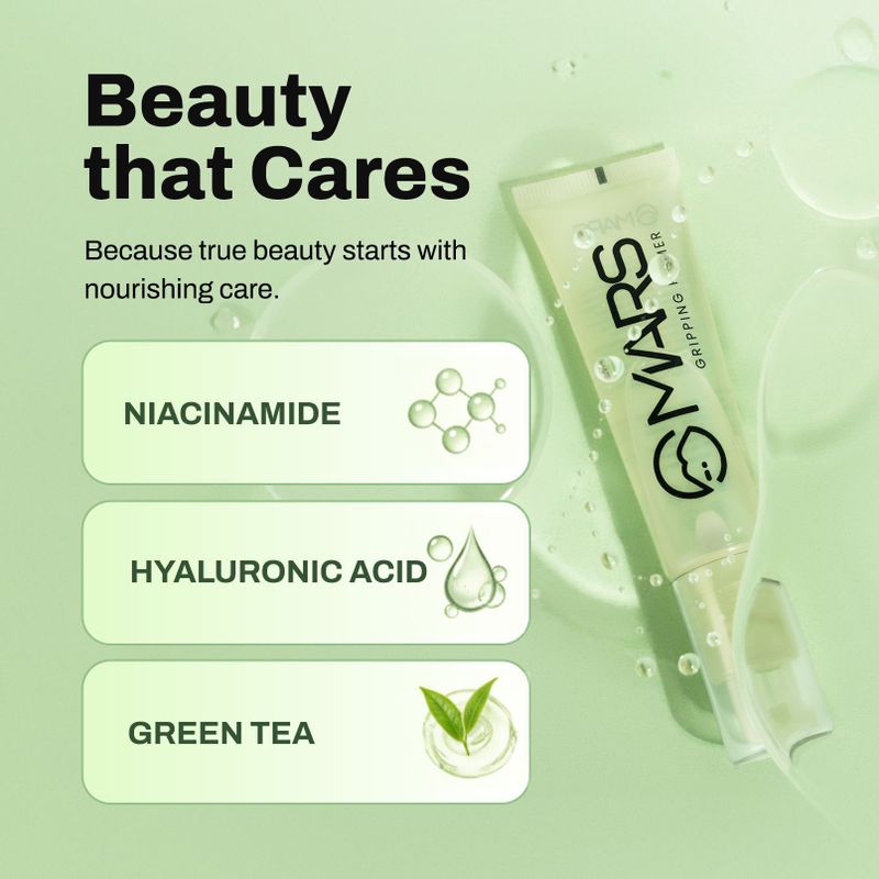 MARS Glow O' Clock Gel Primer for Face Makeup | Enriched with Green Tea Extracts Primer - 30 ml (Transparent) - Image 5