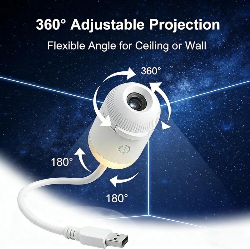 Finzara 2-in-1 Mini Galaxy Projector Night Light - Image 4