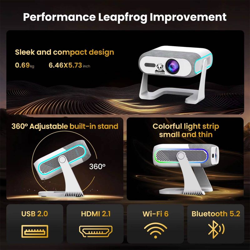 TECHPANDA Smart Projector Android 13 - Image 6