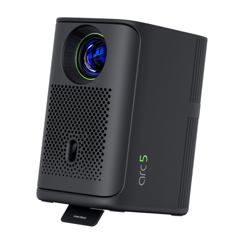 Lumio Arc 5 (200 lm / 1 Speaker / Wireless / Remote Controller) Portable with 200 ANSI Lumens, 1080p Native&4K Support, Official Google TV & Netflix, Auto Focus&Auto Keystone, Obstacle Avoidance, Dolby Audio, 100-inch Screen Projector (Grey)