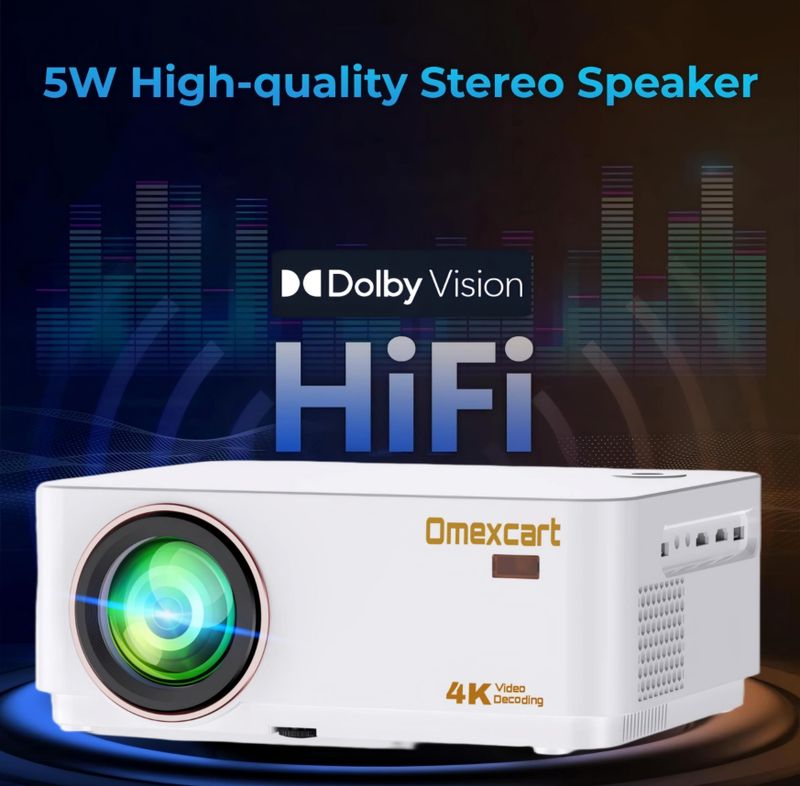 Omexcart 4K Android Dolby Audio Dual Wifi 5G BT5.0 6D Keystone - Image 3