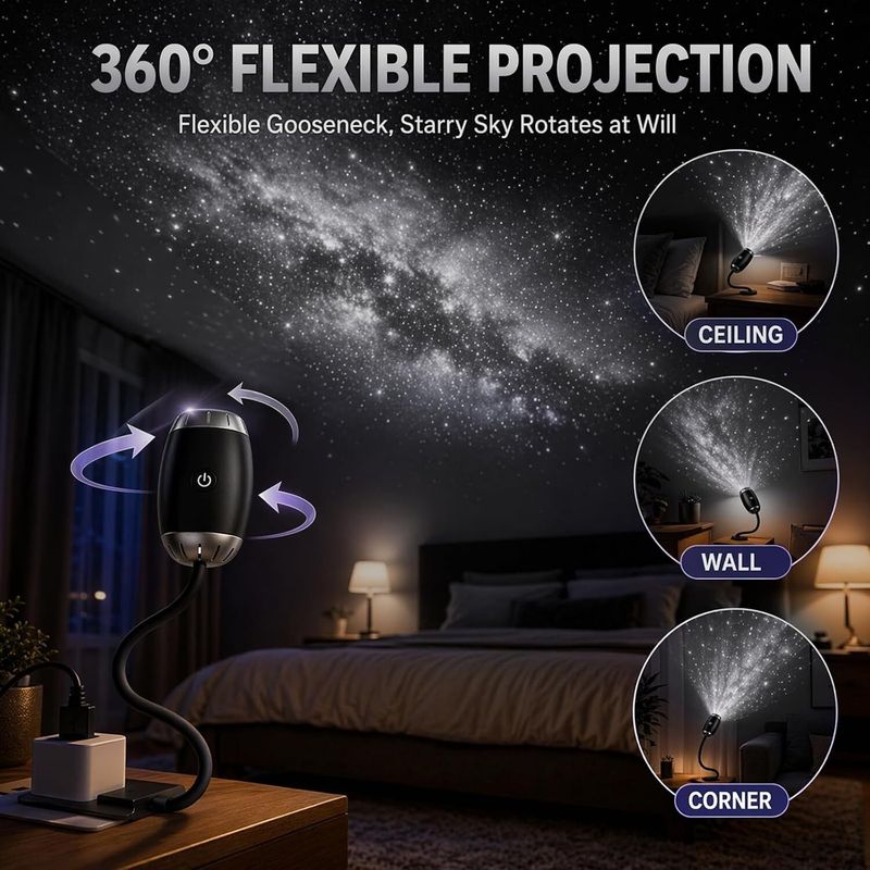 Aaradhya USB Galaxy Star Projector Night Lamp - Image 5