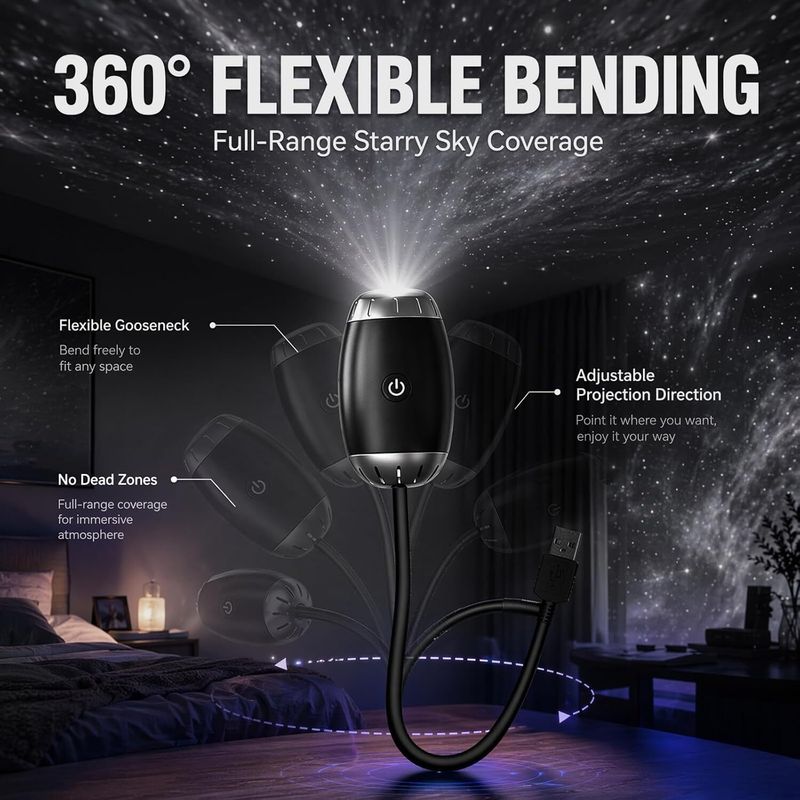 Aaradhya USB Galaxy Star Projector Night Lamp - Image 3