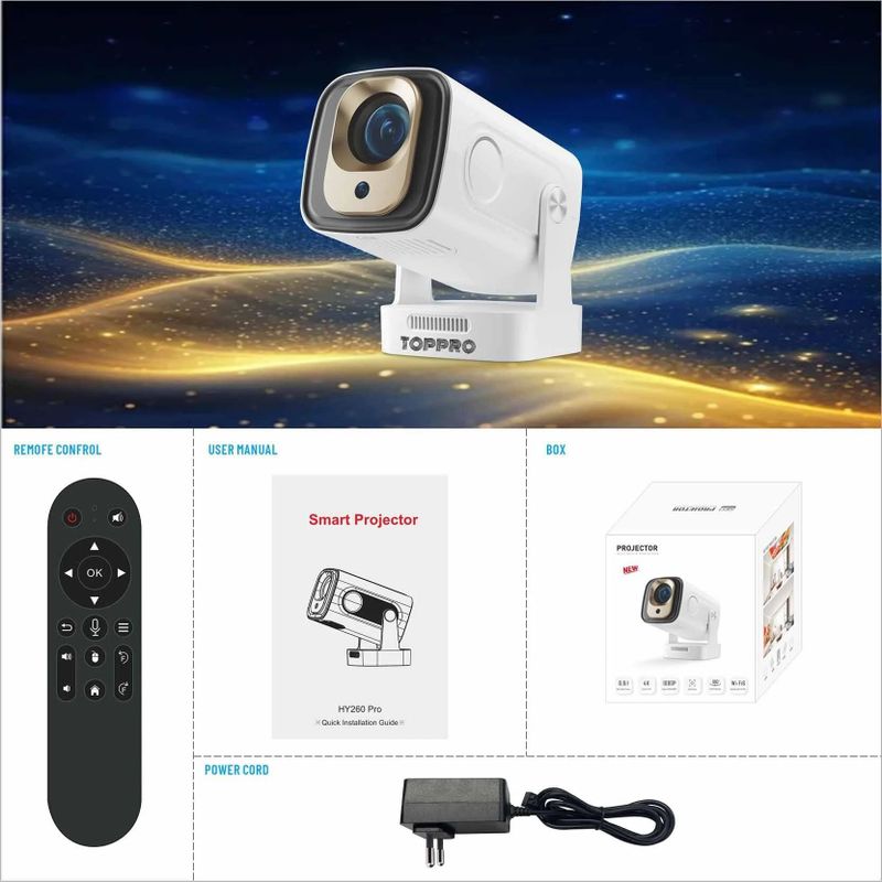 TOPPRO HY260PRO 4K Android Projector - Image 6