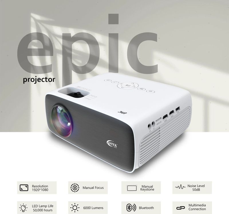 OTEK OT-WEPIC Portable Projector 6000lm - Image 4