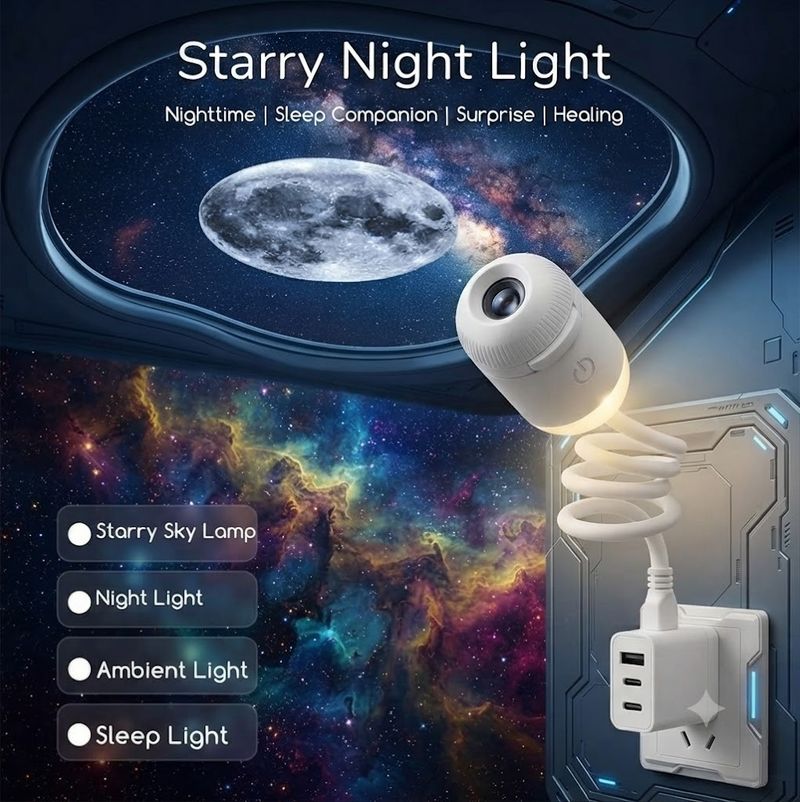 EXPREESCART Galaxy Star Projector Night Lamp - Image 4