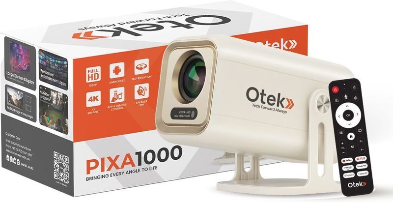 OTEK PIXA Full HD Projector 1080P 4K - Image 2