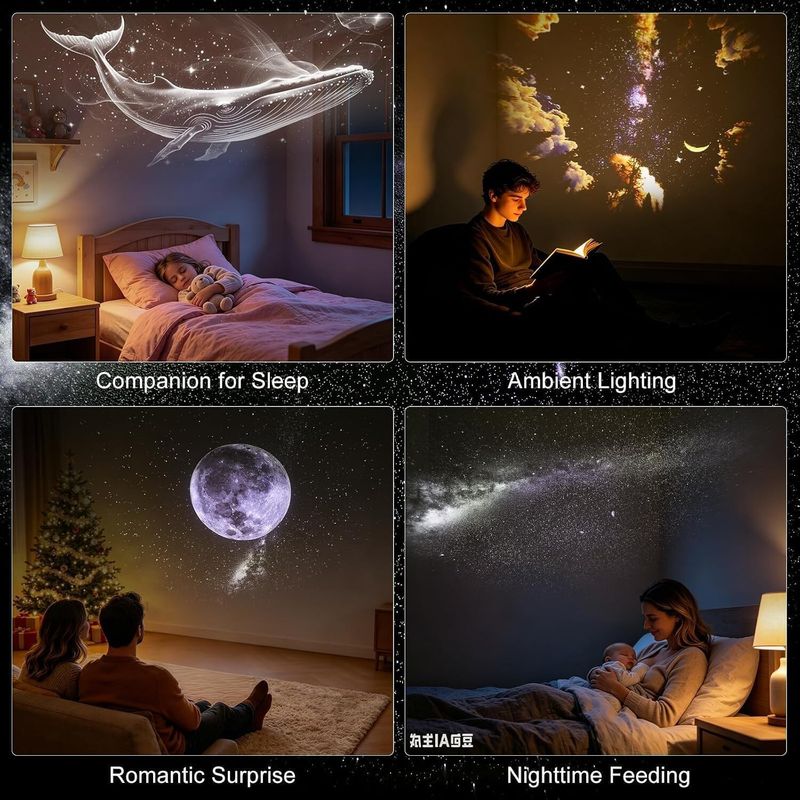 MCBAZEL Galaxy Projector Night Light, USB, White - Image 3