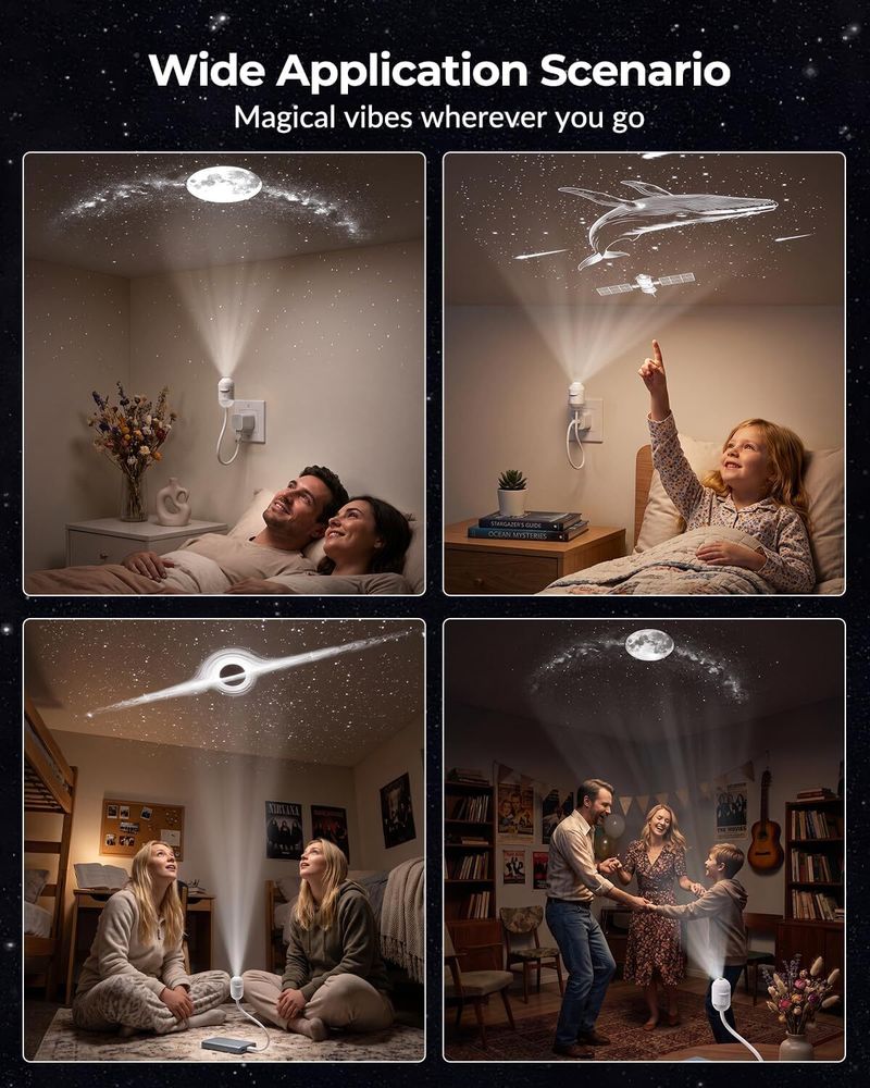 PAHALUXE 2-in-1 Galaxy Projector Night Light - Image 3