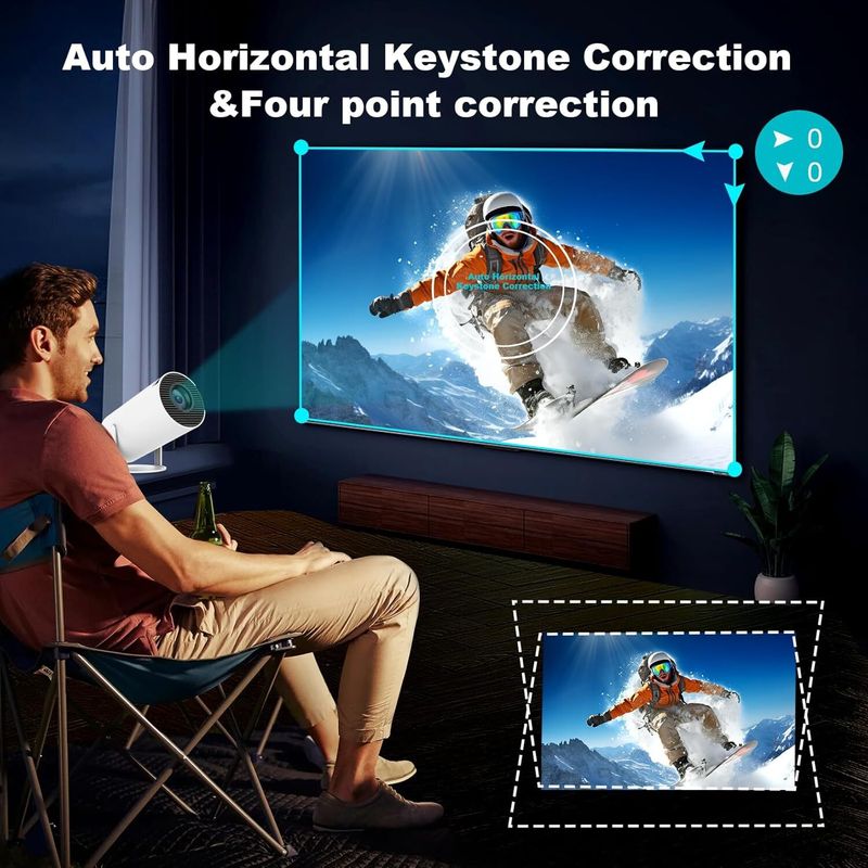 EarShades HY-300 4K Ultra HD Smart Mini Projector - Image 4