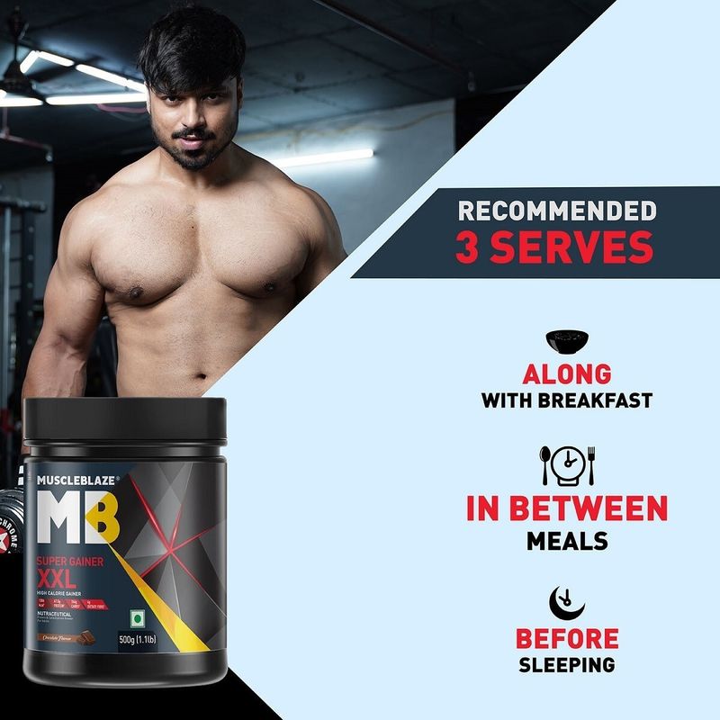 MUSCLEBLAZE Super XXL Weight Gainers 500g - Image 5
