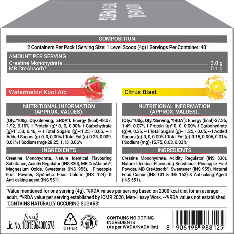 MUSCLEBLAZE Creatine Monohydrate 200g - Image 6