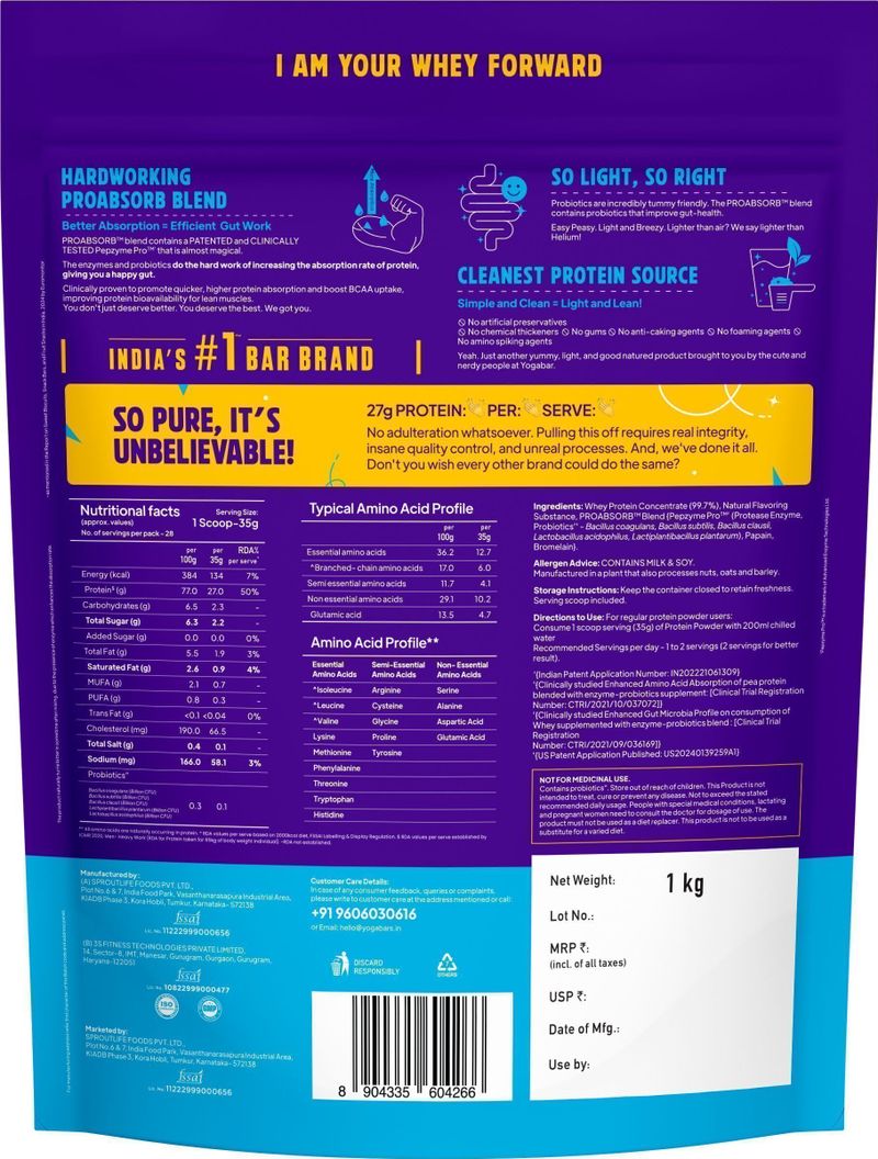 Yogabar Concentrate (1.0 kg, अनफ्लेवर्ड) 1 kg - Image 3
