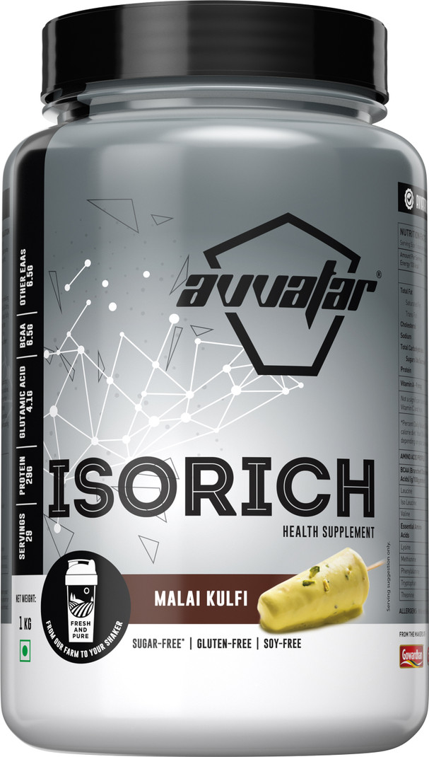 Avvatar Isorich Whey Protein 1 kg, Malai Kulfi