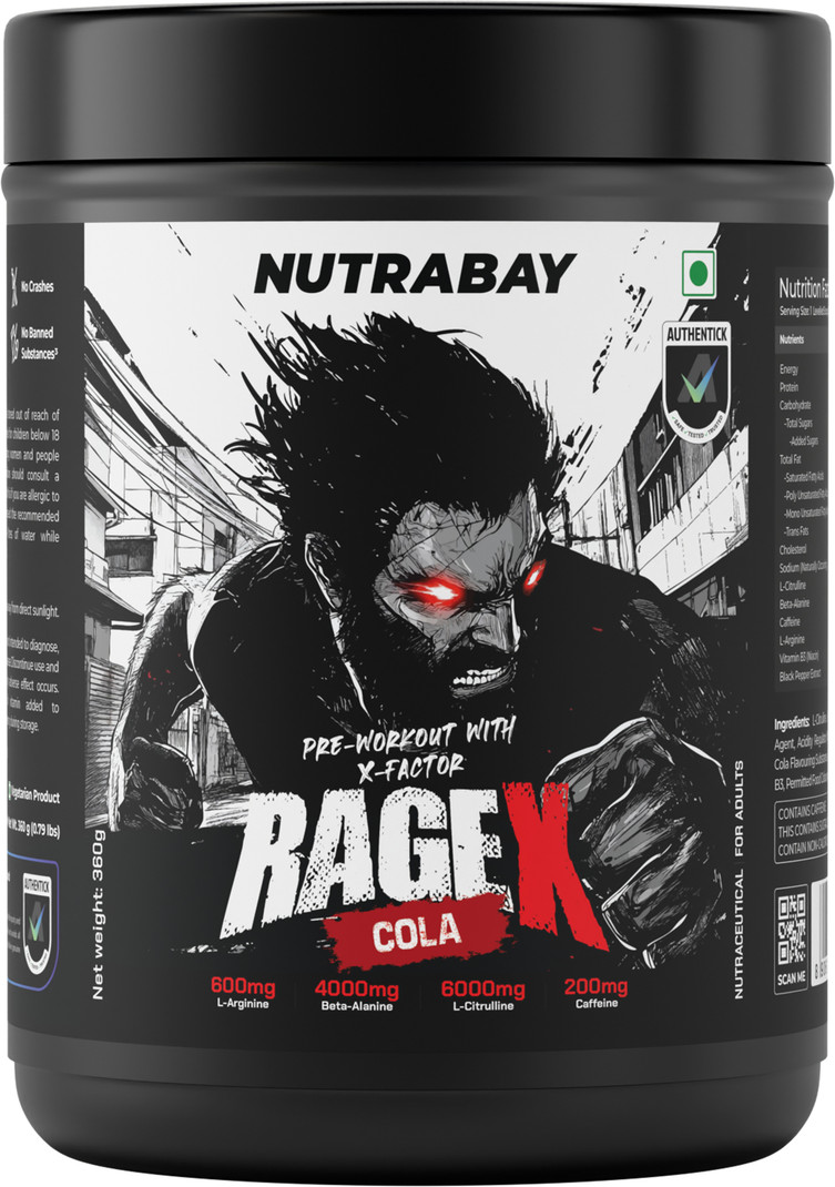 Nutrabay Ragex Pre-workout | L-citrulline, Beta-alanine, Caffeine Pre Workout
