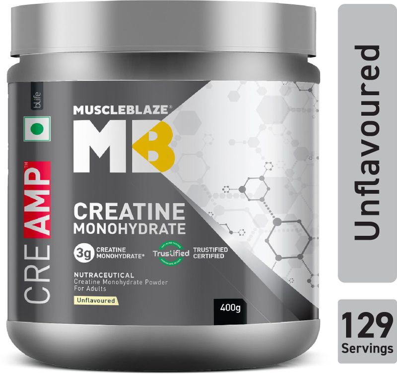 MUSCLEBLAZE क्रीएटाईन मोनोहाइड्रेट CreAMP विथ क्रेअब्जॉर्ब, - Image 2