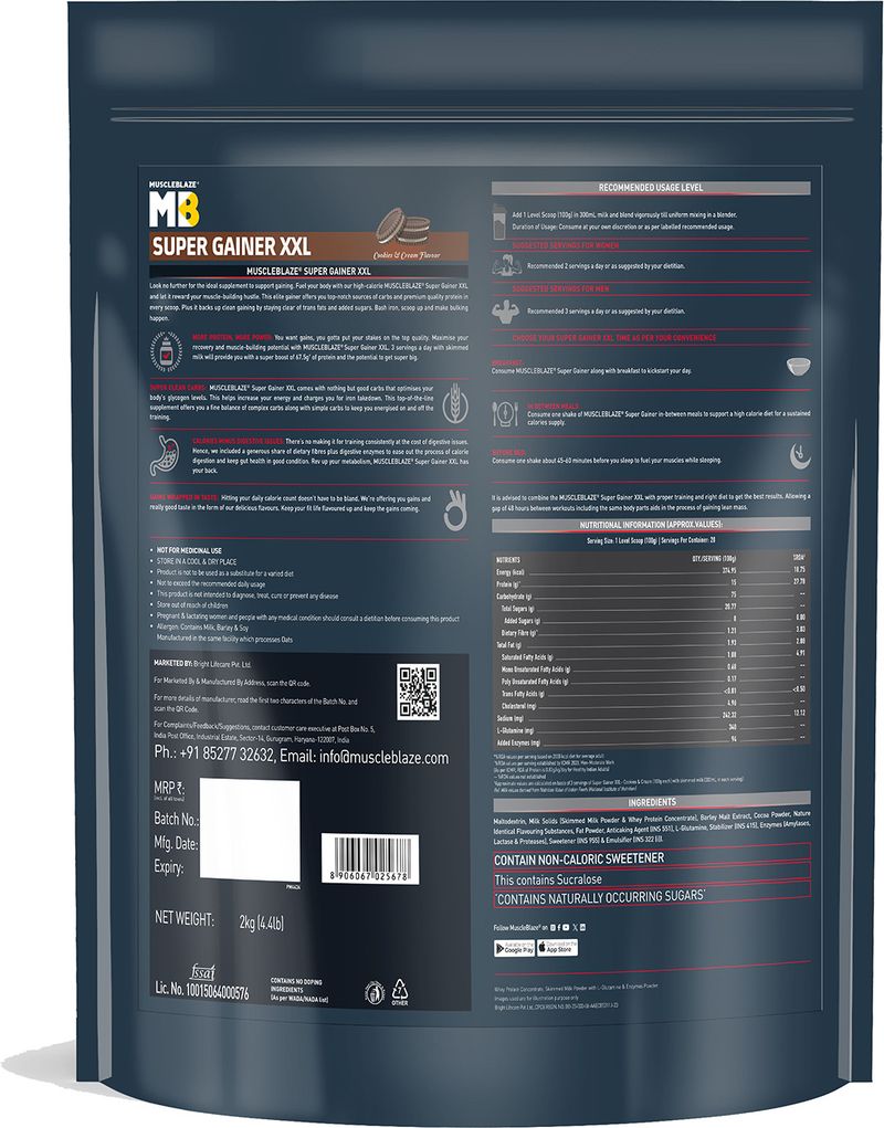 MUSCLEBLAZE Super XXL Weight Gainers/Mass Gainers - Image 6
