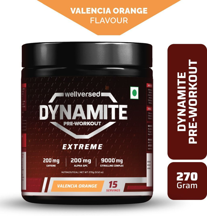 Wellversed Dynamite Pre-Workout EXTREME 15 Servings| For Hardcore Athletes | High-Stim Pre Workout