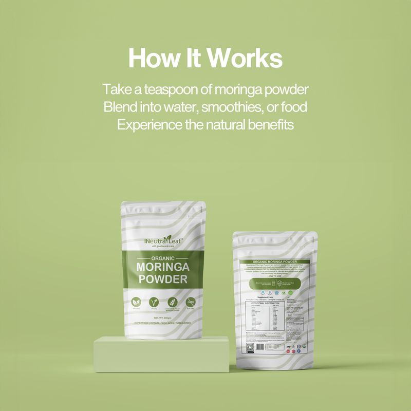 Neutraleaf Organic Moringa Powder 500g - Image 6