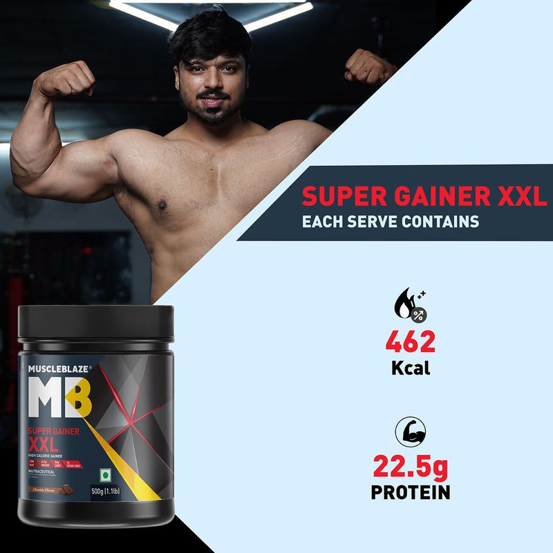 MUSCLEBLAZE Super XXL Weight Gainers 500g - Image 4