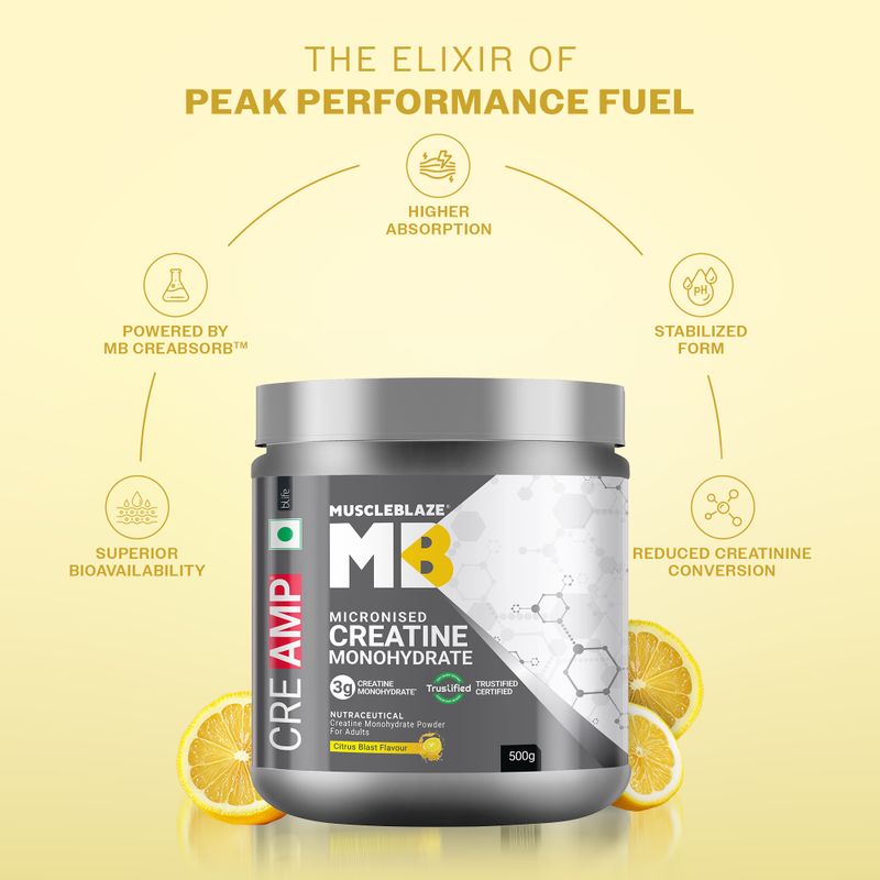 MUSCLEBLAZE Micronised Creatine Monohydrate 120g - Image 4