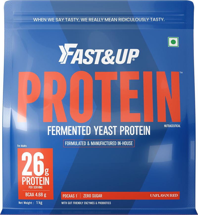 FAST&UP Yeast Protein Powder - 26g Protein Per Scoop Yeast Protein (1 kg, Unflavored)
