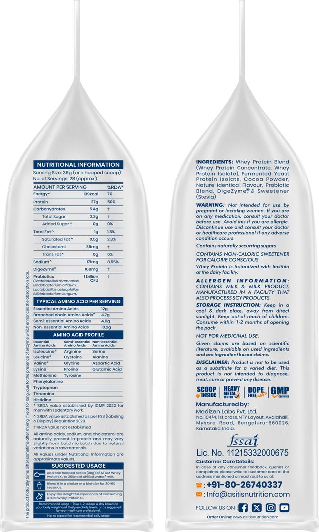 AS-IT-IS Nutrition ATOM Whey Protein XL 1kg - Image 3