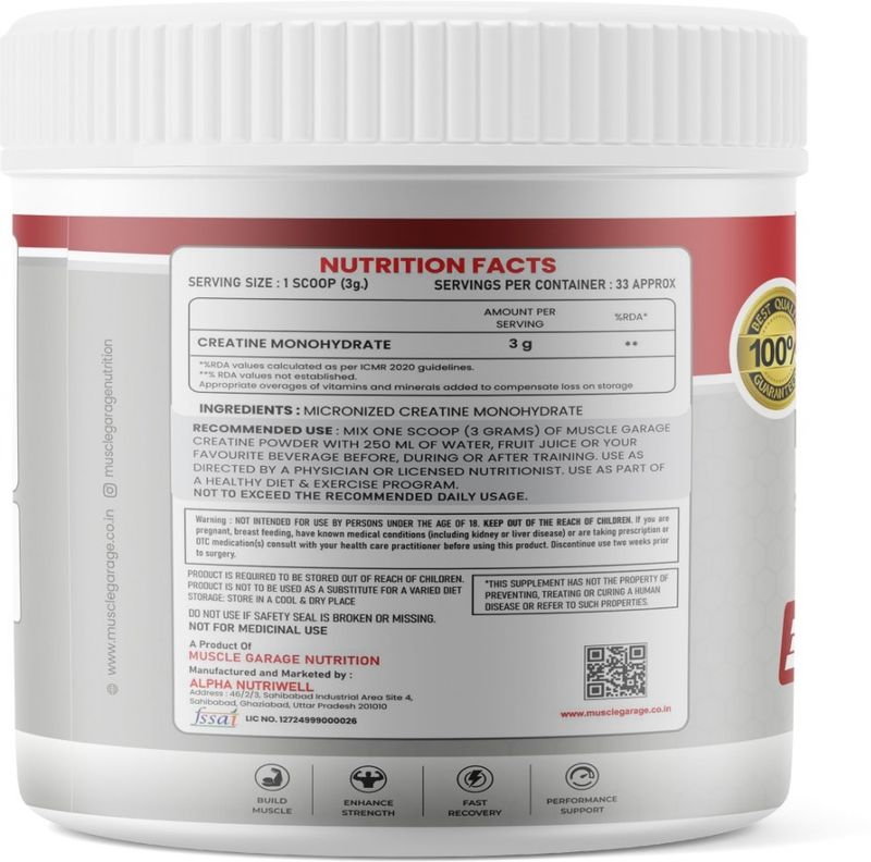 Muscle Garage Creatine Monohydrate 100g - Image 4