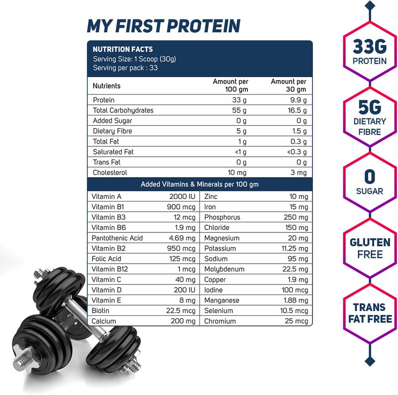 HEALTHOXIDE My First Protein, Chocolate, 1 kg - Image 3