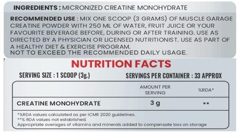 Muscle Garage Creatine Monohydrate 100g - Image 6