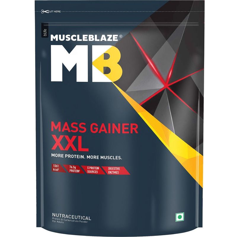 MUSCLEBLAZE XXL Weight Gainers 1 kg, Chocolate - Image 2