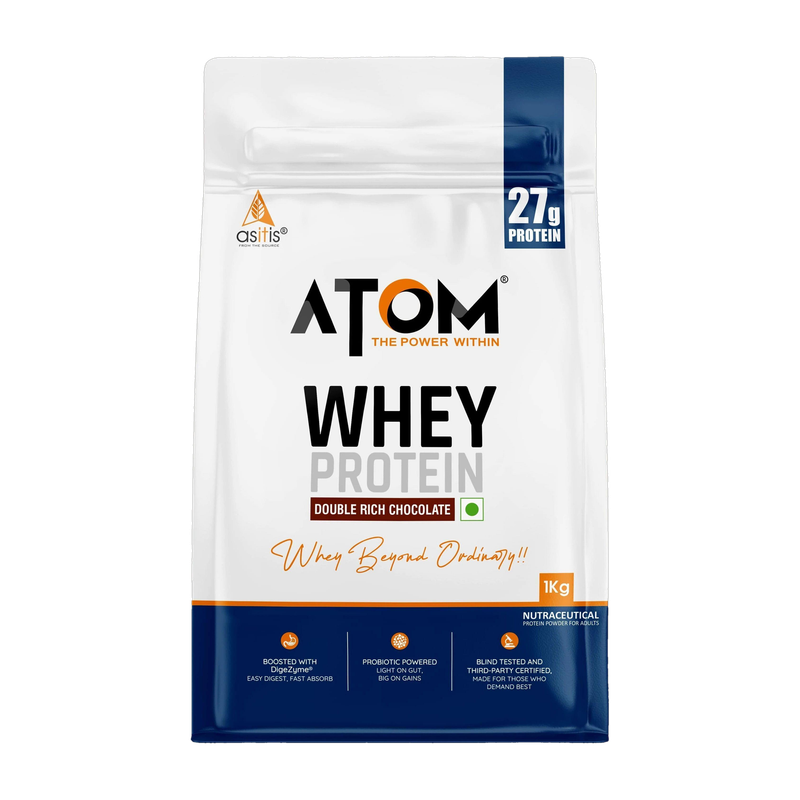 AS-IT-IS Nutrition ATOM Whey Protein 1 kg, Double Rich Chocolate