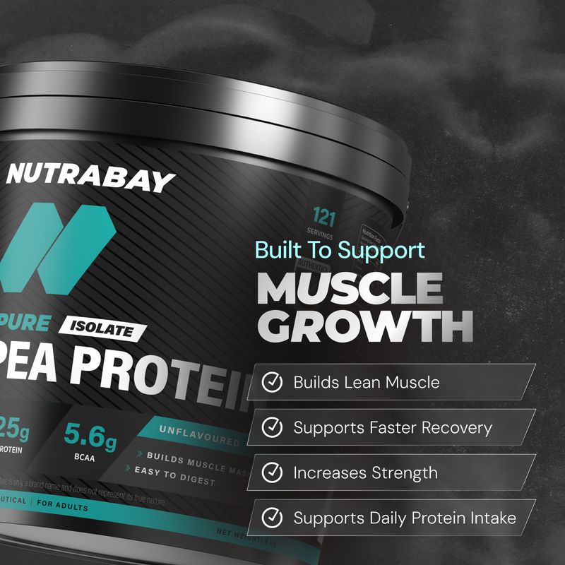 Nutrabay 100% Pea Isolate - Plant-Based Protein 1kg - Image 4