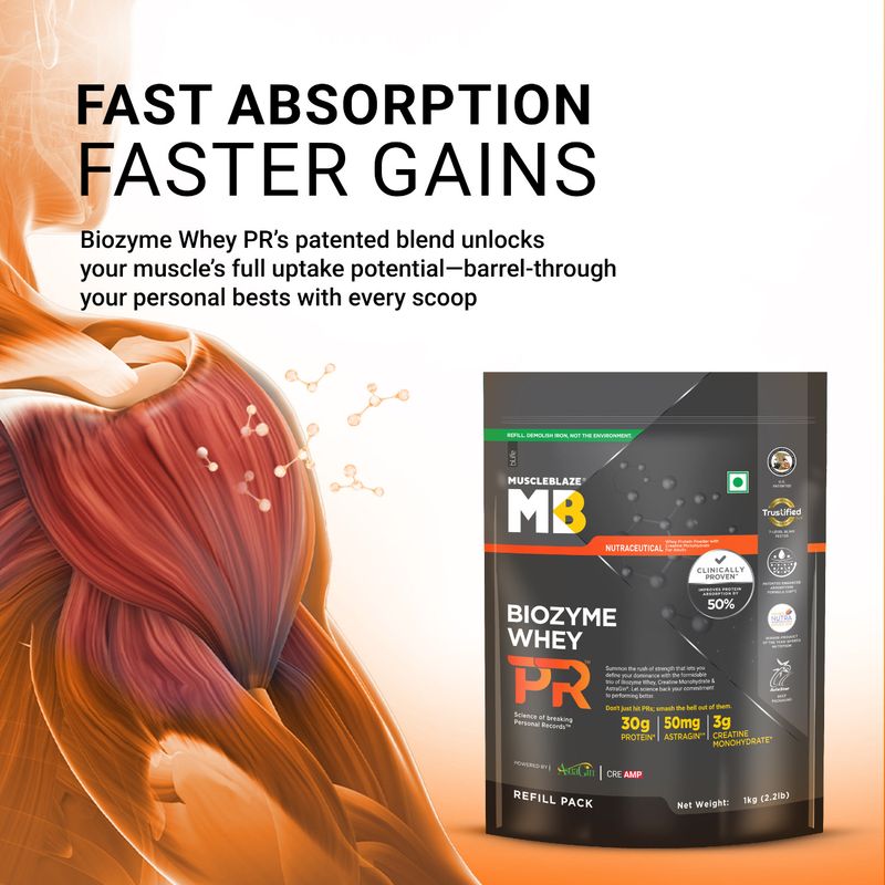 MuscleBlaze Biozyme PR 30g Protein Refill - Image 6