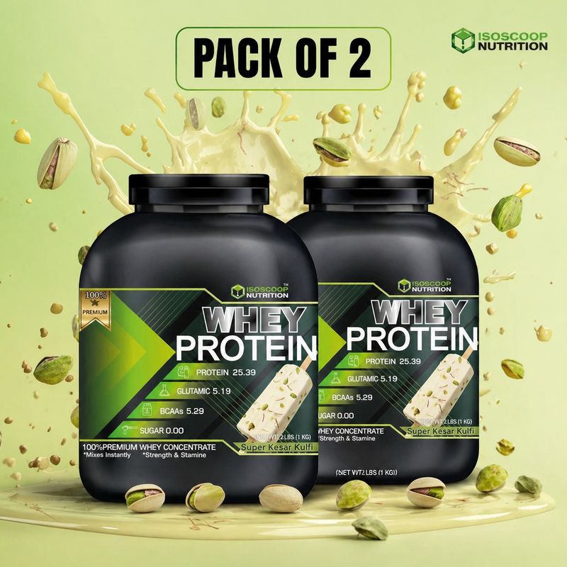 iso scoop nutrition Kesar Kulfi Whey Protein (2 kg, Kesar Kulfi) - Image 2