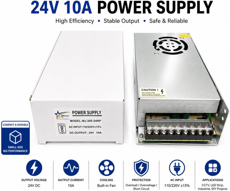 DHRUV-PRO 24V 10A DC Power Supply - Image 4